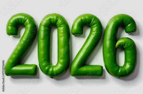 2026 of green vegetables on a white background. a symbol of a healthy lifestyle and successful agricultural development. a layout for a cafe and restaurant for proper nutrition. an eco-friendly lifest