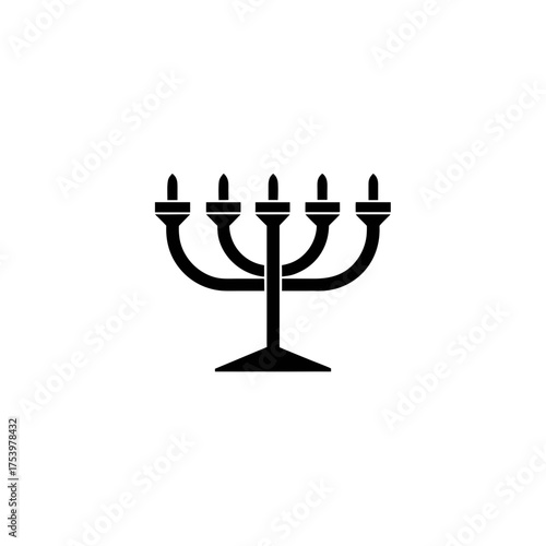 Vector Hanukkah menorah icon
