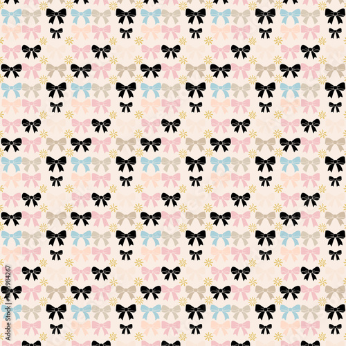Bow Ribbon Seamless Pattern for Festivals