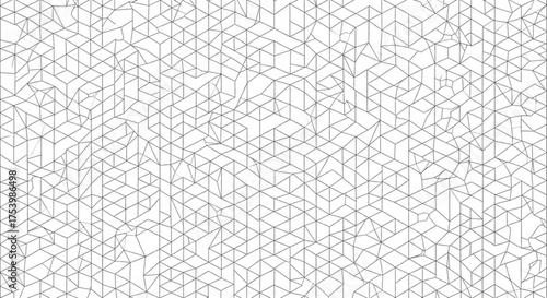 Abstract geometric cube pattern, featuring a complex network of interconnected lines and shapes creating a visually dynamic design