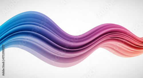 A vibrant and dynamic abstract wave flows gracefully across a clean white backdrop, creating a sense of movement and energy