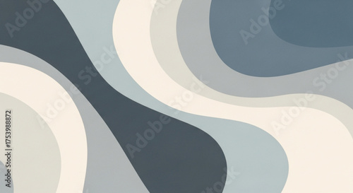 Abstract background with wavy shapes in shades of blue, gray, and white modern design for your project with a minimalist aesthetic