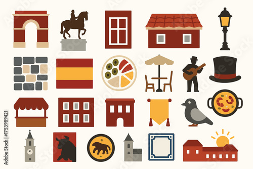 Spanish Culture Symbols Architecture Icons Landmarks Travel