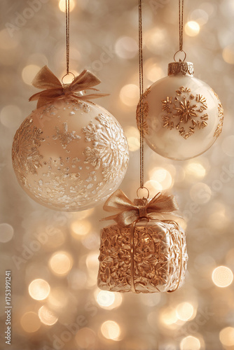 Christmas picture in pleasant pastel colors