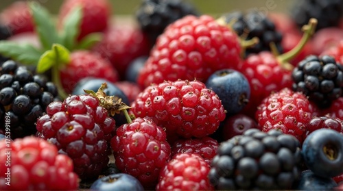 Fototapeta Naklejka Na Ścianę i Meble -  Various berries of different fruits