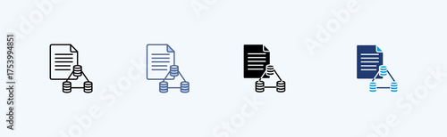 Data Generation Multiple Icon Illustration Vector