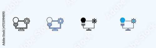 Expert Systems Multiple Icon Illustration Vector
