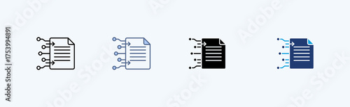 Text Generation Multiple Icon Illustration Vector