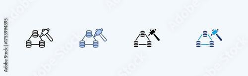 Data Mining Multiple Icon Illustration Vector