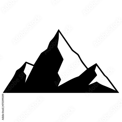 Reaching new heights with a simple mountain peak illustration capturing the spirit of adventure