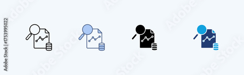 Big Data Analytics Multiple Icon Illustration Vector