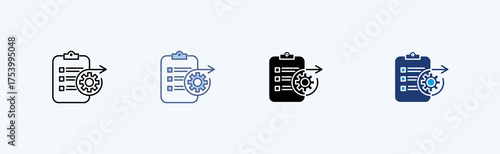 Automated Planning Multiple Icon Illustration Vector