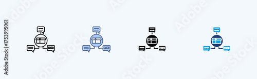 Neural Language Models Multiple Icon Illustration Vector