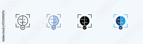 Emotion Recognition Multiple Icon Illustration Vector