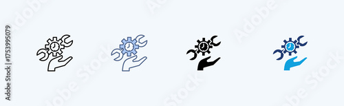 Predictive Maintenance Multiple Icon Illustration Vector