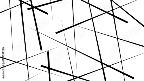 Random geometric line pattern on a black backdrop background. abstract seamless line vector. Random chaotic lines abstract geometric patterns of modern design.