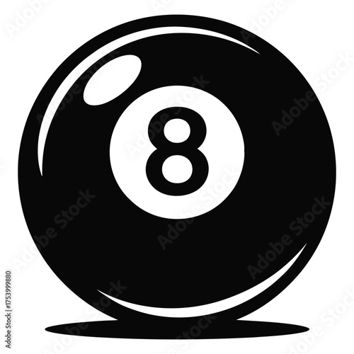 black billiard ball