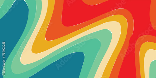 Abstract psychedelic concept Retro colorful abstract art template set,vector