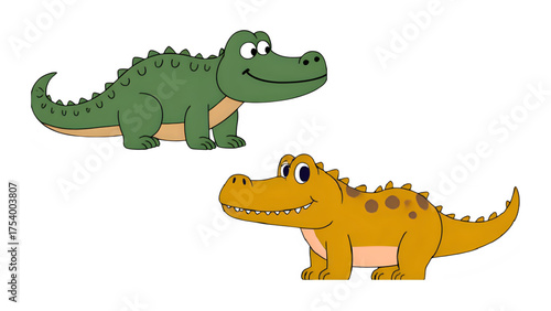 Fun cartoon crocodile vector illustration