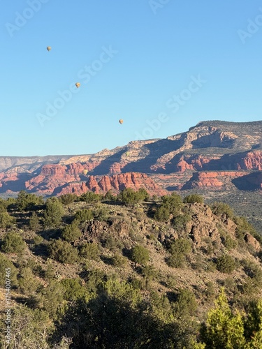 Sedona Arizona View from Mountain Summit – Scenic Red Rock Desert Landscape and Valley Below