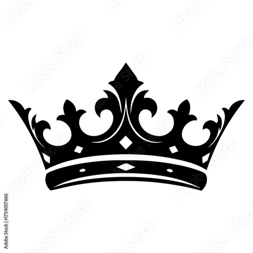 Regal Royal Crown Symbol Vector Graphic. Elegant Monarchy Emblem for Luxury, Power & Success Concepts.