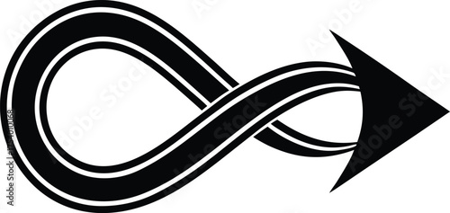 Mirror finish platinum loop arrow vector graphic eps scalable illustration icon