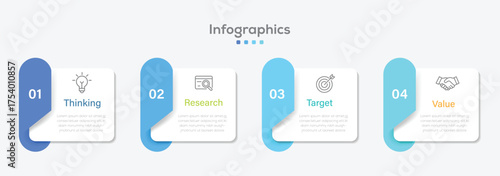 Business infographic timeline 4 steps template design. Timeline, Business presentation graph. Vector illustration.