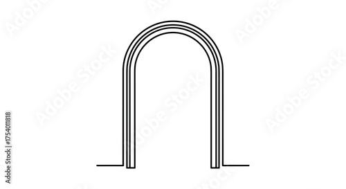 A curved metal support bracket with two parallel vertical legs extending downwards and a rounded top section.