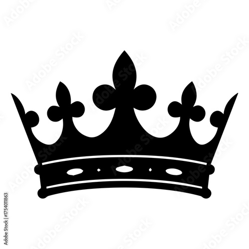 Royal Crown Symbol on White Background  Monarchy Power  Success Icon  King  Queen Emblem Vector Vector illustration
