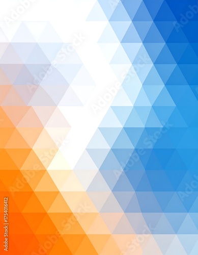 Abstract digital artwork showing a mosaic effect with triangles and a color gradient