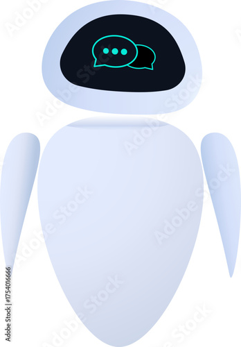 EVE Robot Showing Chat on the Screen, Wall-e Chatting 
