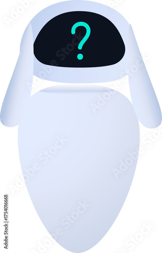 EVE Robot Showing Question on the Screen, Wall-e
