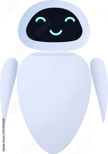 EVE Robot Happy Smiling on the Screen, Wall-e

