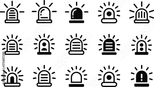 Collection of Siren and Warning Light Icons