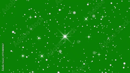 Twinkling stars and glowing sparkles, white cartoon, flat, vector, doodles stars, blinking light effect, fairy twinkle stars on green screen. twinkle festive holiday decoration. 4k animation