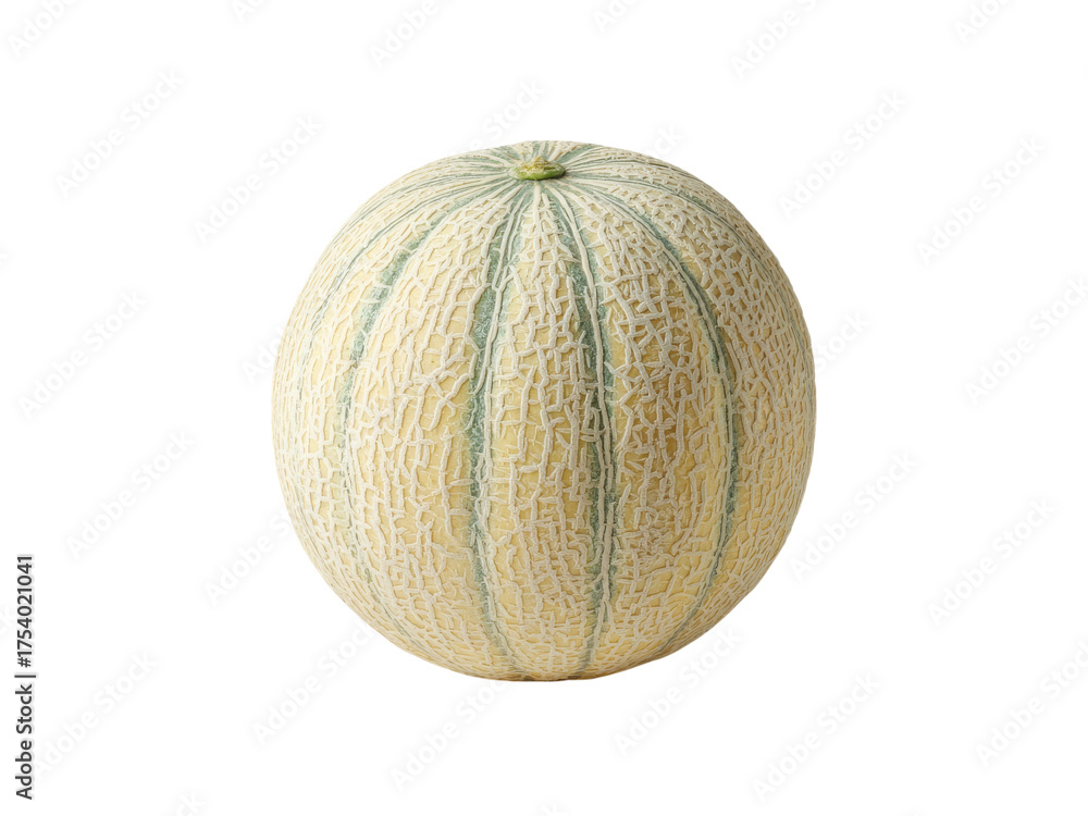 Fototapeta premium Ripe honeydew melon isolated on black background, Isolated On White Background, Png Transparent