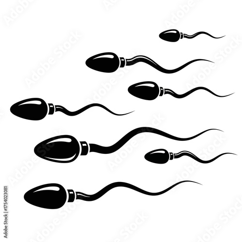 Sperm Cell Vector Illustration, Human Reproductive Biology Icon, Fertility and Medical Science Graphic Design