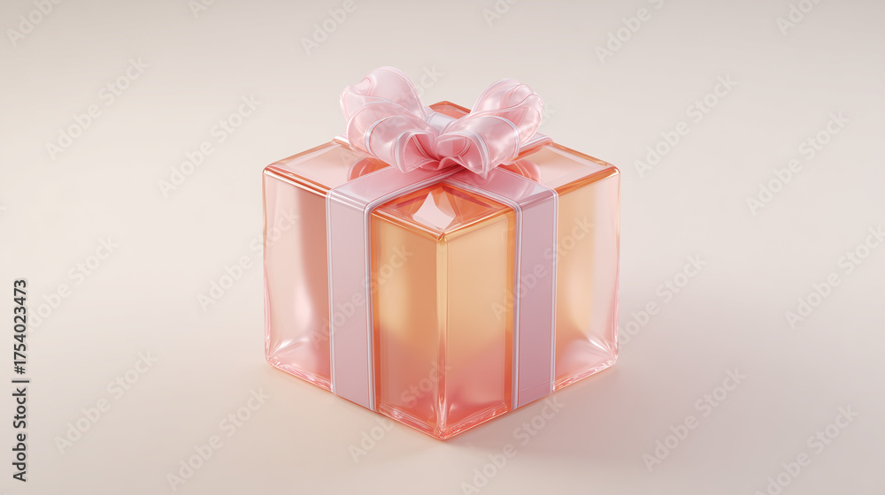 Fototapeta premium pink gift box
