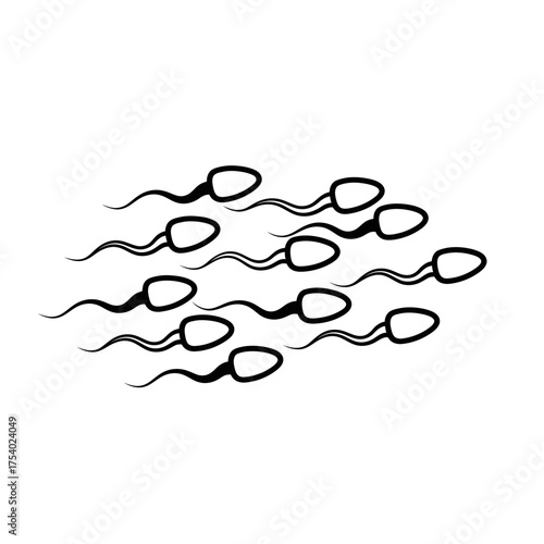Sperm Cell Vector Illustration, Human Reproductive Biology Icon, Fertility and Medical Science Graphic Design