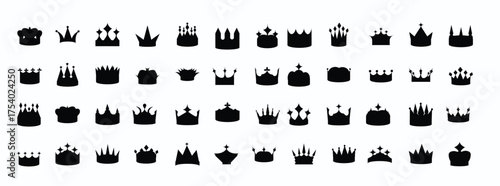 Set of royal Crown icons set vector illustration