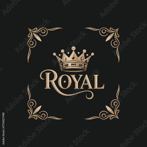 Luxury Royal Text Logo with Golden Crown,Elegant Ornamental Typography Vector Design,
Golden Luxury Lettering with Jewels and Crowns,Royal Emblem Text Design with Gemstones.