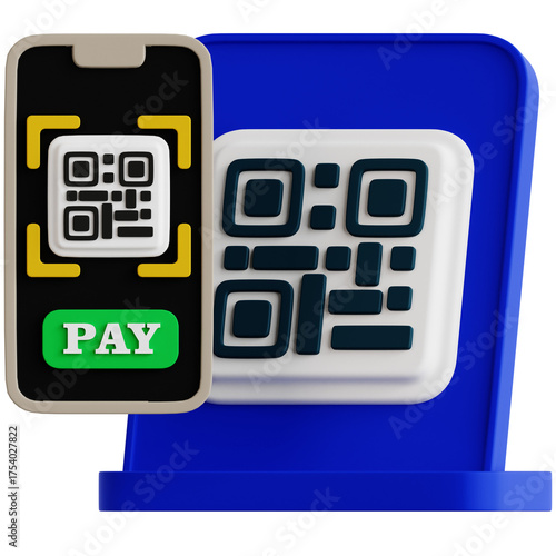 QR Payment 3D Icon