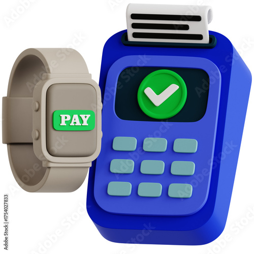 Smartwatch Pay 3D Icon