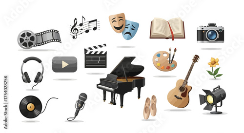 set of different kinds of instruments