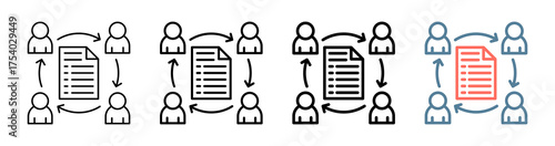 Task Delegation Icon Collection Set Different Style