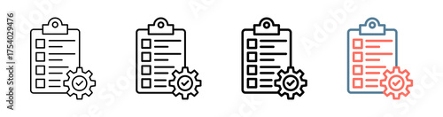 Project Plan Icon Collection Set Different Style