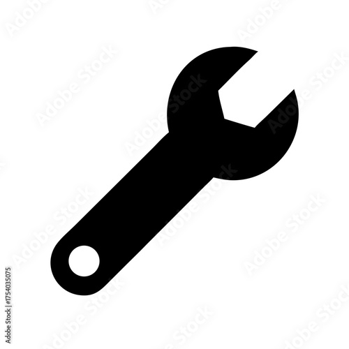 Illustration of a wrench symbolizes repair, maintenance, and the essential tools for fixing and adjusting equipment and machinery