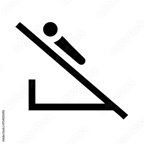 Vector art of silhouette icon of a person doing the limbo, black and white vector illustration of a fun party game for all ages and abilities