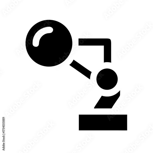 Vector art of table lamp icon symbol of light, desk, interior, furniture, office, home, study, reading, and illumination