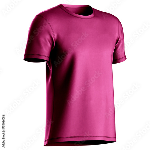 Showcase your designs like a graphic design pro with this Side View Classic Jersey T Shirt Mockup In Prism Pink Color.